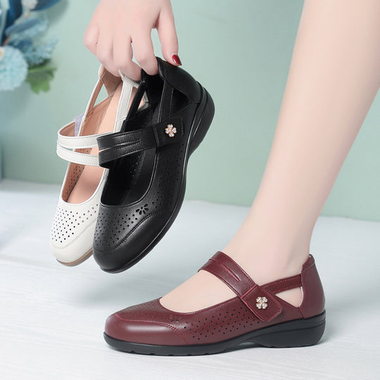 Damen Komfortable Ballerinas mit atmungsaktivem Design und praktischem Riemen R&B