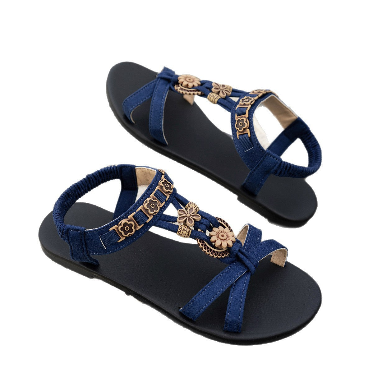 Damen Elegante und bequeme Sandalen mit verzierten Riemen R&B
