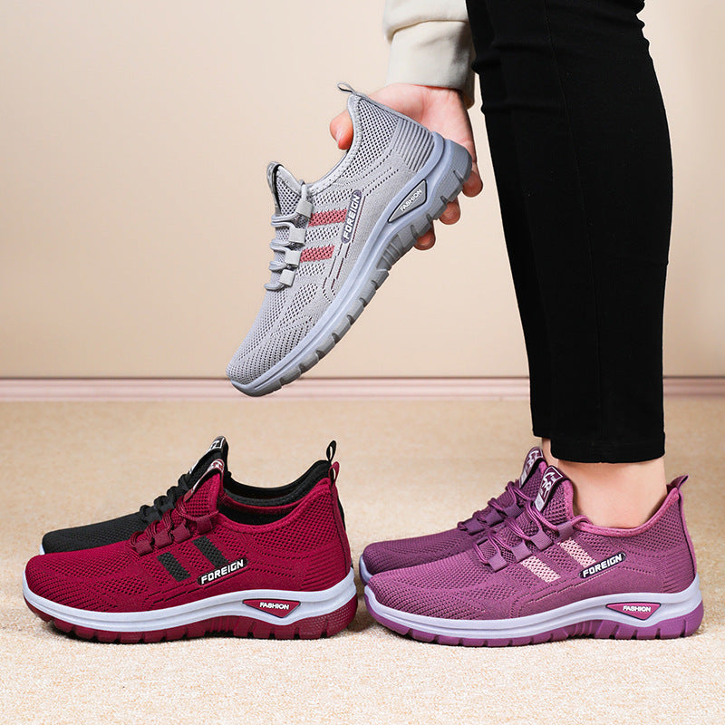 Damen Sportliche Mesh-Sneaker mit atmungsaktiver Struktur und dämpfender Sohle