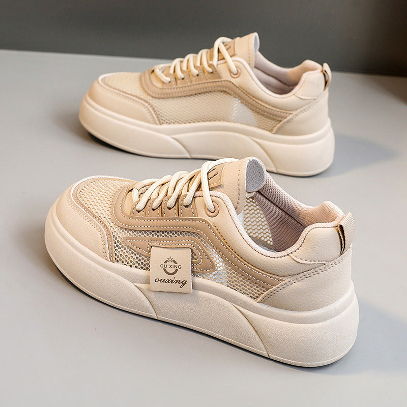 Damen Trendige Sneaker mit atmungsaktivem Mesh-Obermaterial und komfortablem Plateau R&B