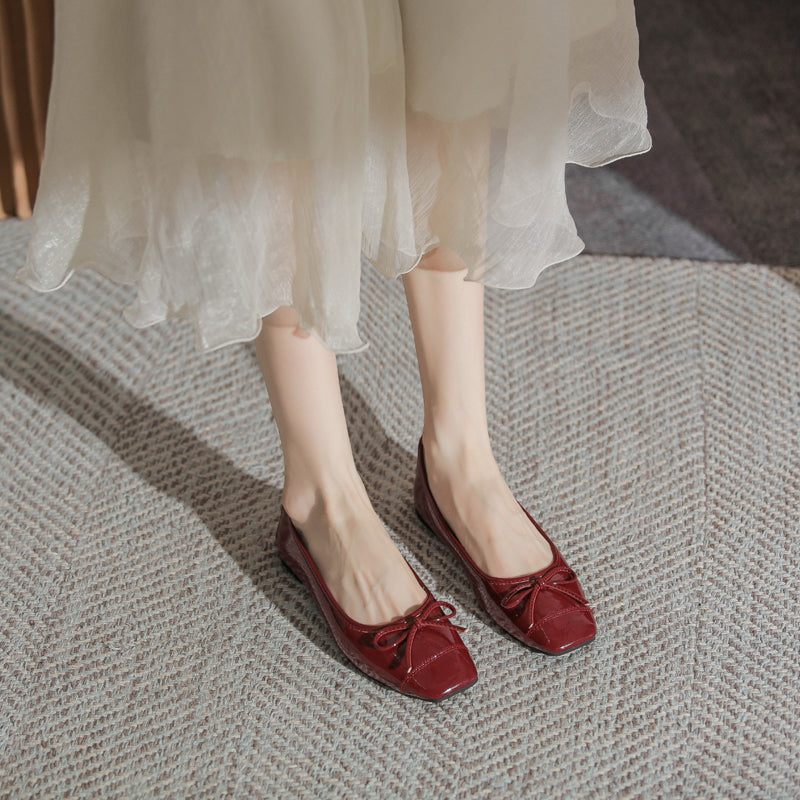 Damen Ballerinas mit zartem Schleifendetail und weichem Innenfutter R&B