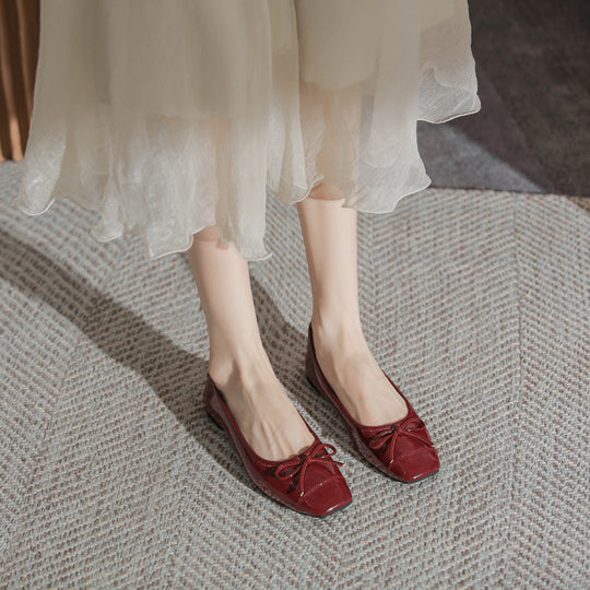 Damen Ballerinas mit zartem Schleifendetail und weichem Innenfutter R&B