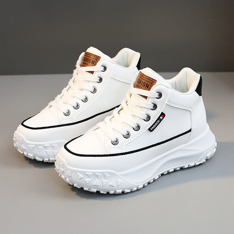 Damen Sportliche High-Top Sneakers mit rutschfester Gummisohle und hohem Tragekomfort R&B