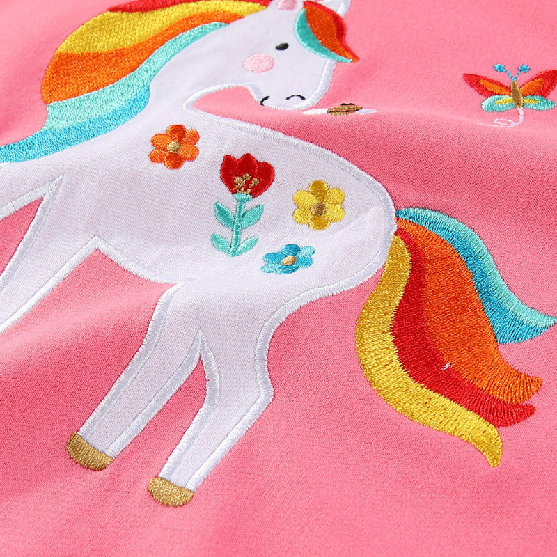 Mädchen Sweatshirt mit verspieltem Einhorn-Design R&B