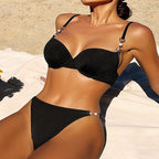 Damen Push-Up-Bikini mit eleganten Schmuckdetails