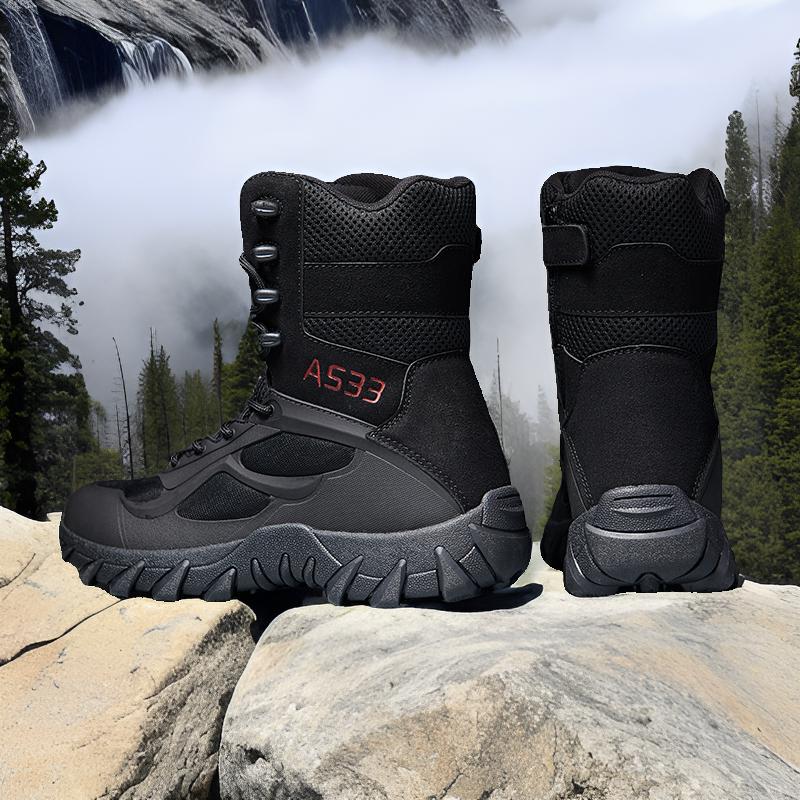 Herren Tactical Stiefel mit hohem Knöchelschutz und rutschfester Sohle R&B