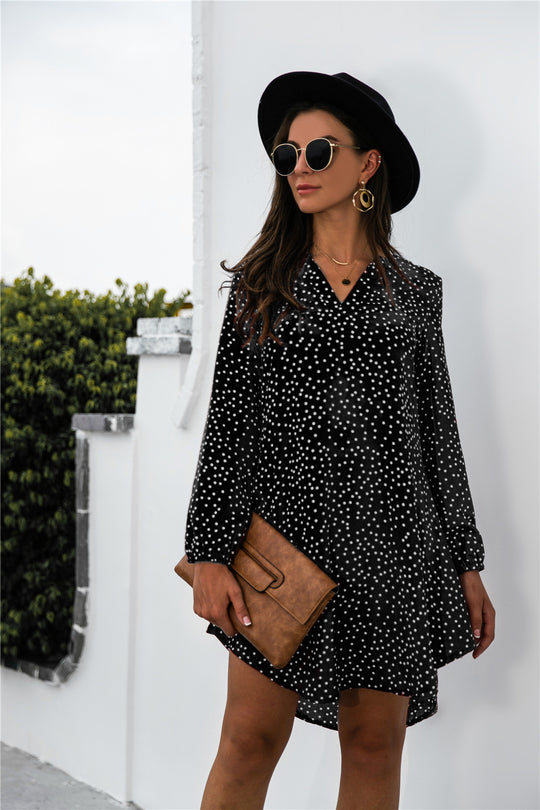 Damen Polka-Dots Kleid R&B
