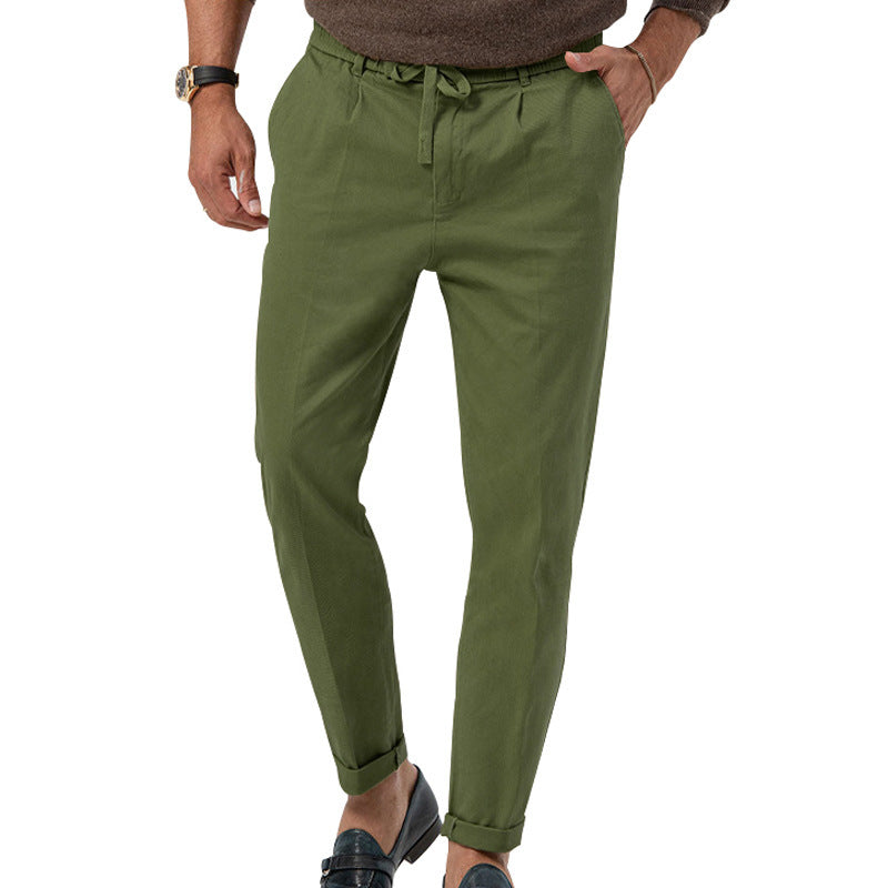 Herren Bequeme Chino-Hose mit elastischem Bund und stylischem Kordelzug R&B
