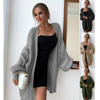 Damen Strickjacke mit oversized Silhouette und trendigem Rippmuster
