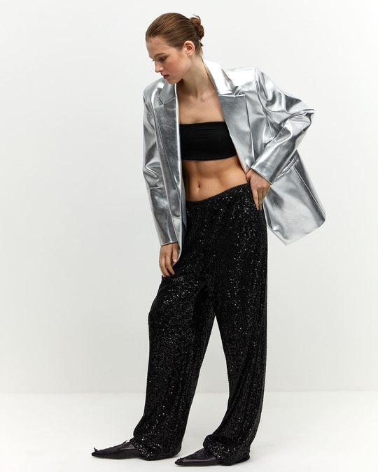 Damen Glitzernde Palazzo-Hose R&B