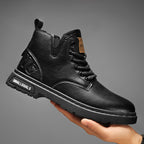 Damen hochwertige Leder Stiefeletten im lässigen Design R&B