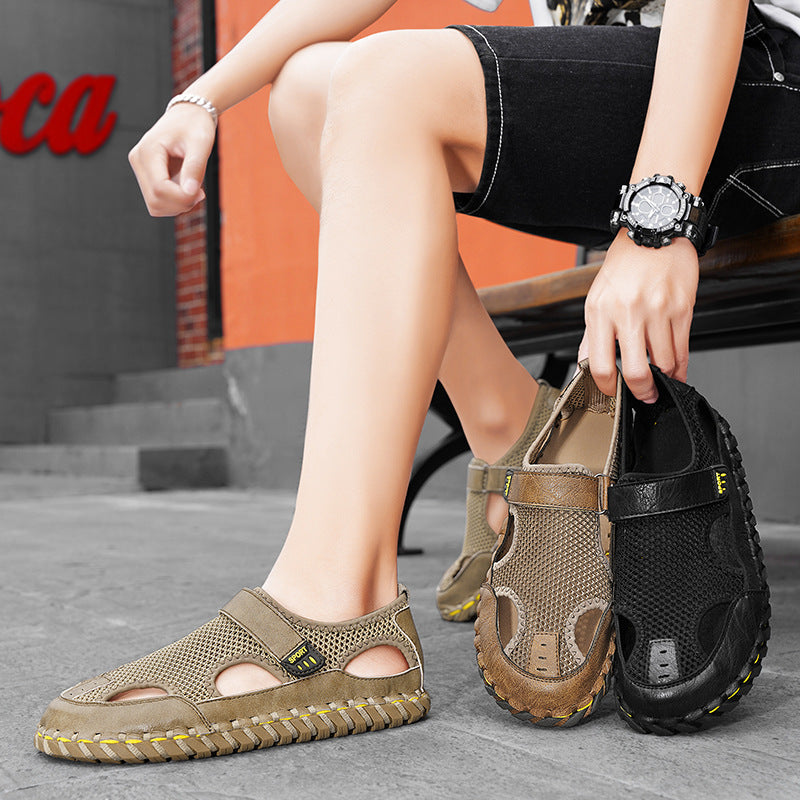 Damen Sportliche Mesh-Sandalen mit verstellbarem Riemen und rutschfester Sohle R&B
