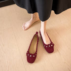 Damen Ballerinas mit modischen Blütenapplikationen und funkelnden Akzenten R&B