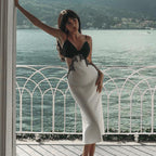 Damen Elegantes Maxikleid mit zarter Spitze und figurschmeichelndem Schnitt R&B