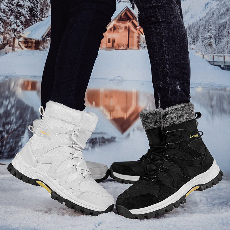 Damen warme Winterstiefel mit rutschfester Sohle und isolierendem Innenfutter