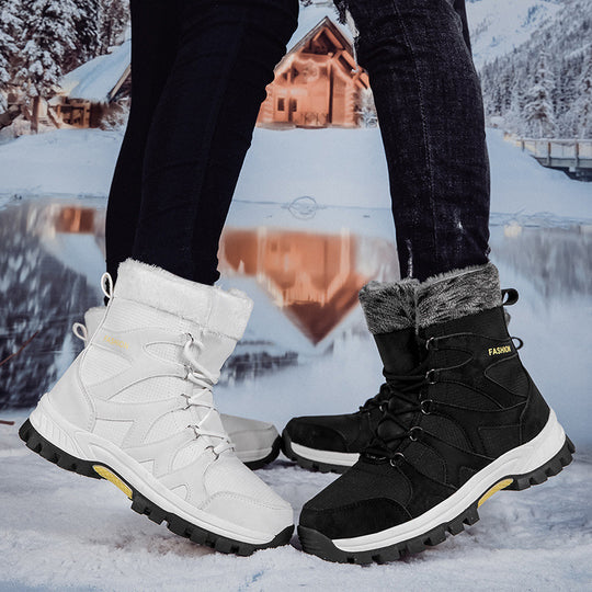 Damen warme Winterstiefel mit rutschfester Sohle und isolierendem Innenfutter R&B