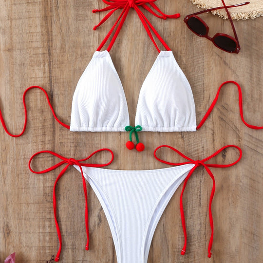 Damen Triangel-Bikini mit verspieltem Dekorelement R&B
