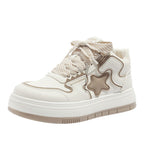Damen Sportliche Winter Sneakers mit warmem Futter und verspieltem Sternenmotiv