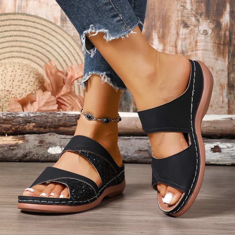 Damen Komfortable Clogs mit modischen Querriemen und ergonomischem Fußbett R&B