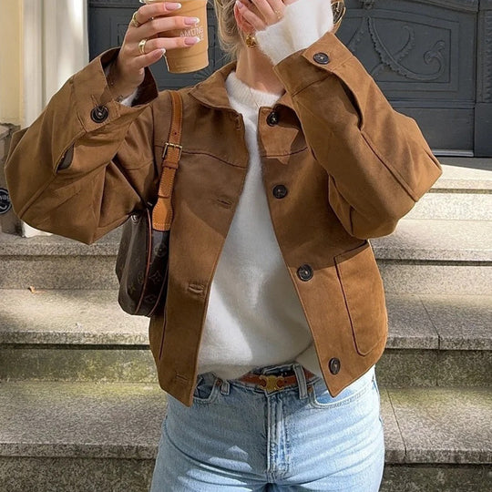 Damen Pullover mit lässigem Schnitt und voluminösen Ärmeln R&B