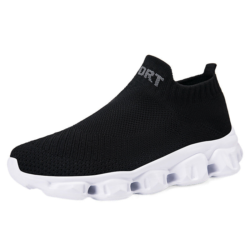 Damen Bequeme Strick-Sneaker mit elastischem Bund R&B