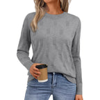 Damen Strickpullover mit strukturiertem Muster und lässigem Schnitt R&B