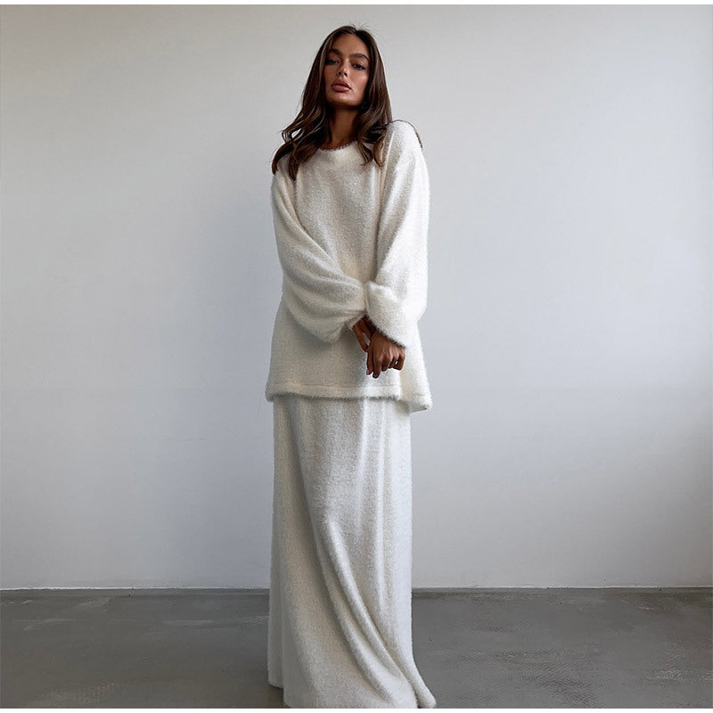Damen kuscheliges Lounge-Set mit weitem Schnitt R&B