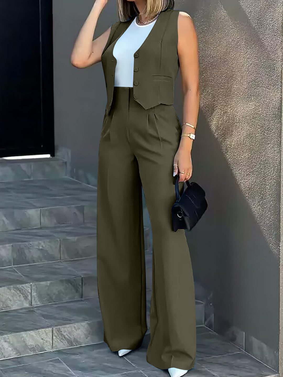 Damen Elegantes und modernes Zweiteiler Ensemble R&B