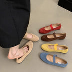 Damen elegante Ballerinas mit modischem Riemchen R&B