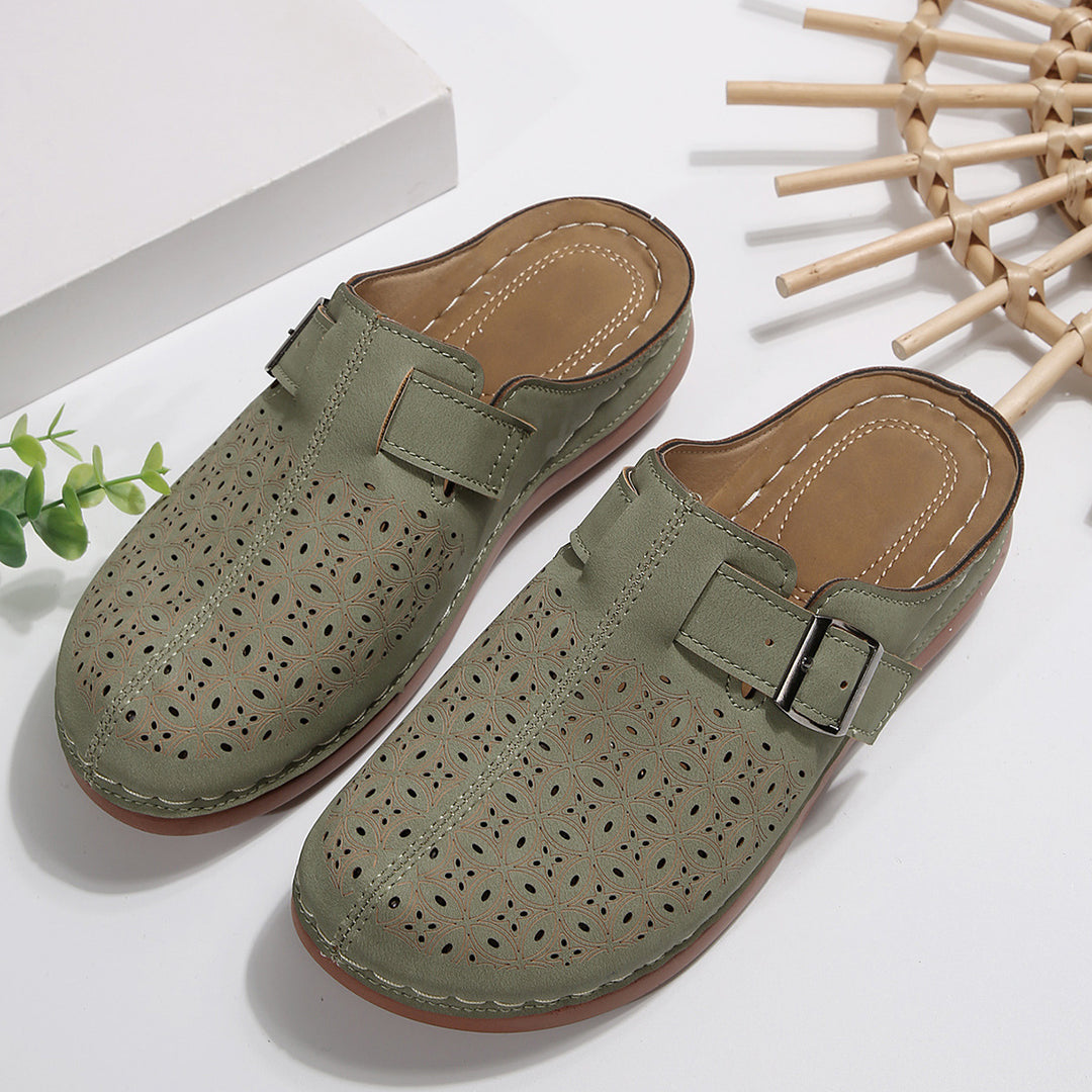Damen Komfortable Clogs mit raffiniertem Lochmuster R&B