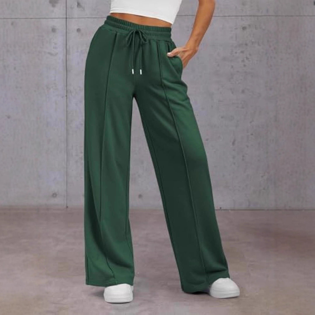 Damen Komfortable Weite Sweatpants mit elastischem Bund und praktischen Taschen R&B