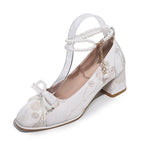 Damen elegante Absatzschuhe mit Perlen-Details R&B