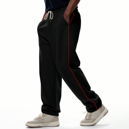 Herren Sportliche Freizeithose mit seitlichem Kontrastnähten und Kordelzug R&B