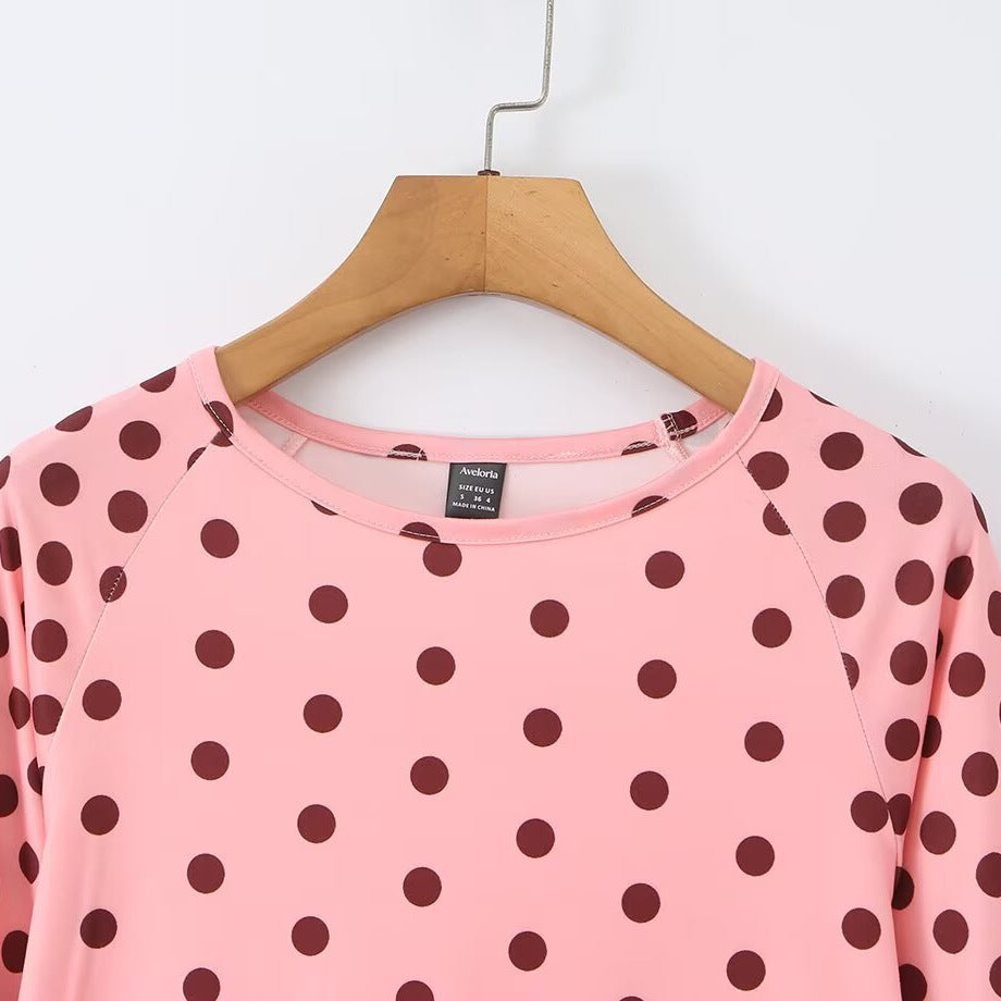 Damen Langarmshirt mit modischem Punkte-Muster R&B