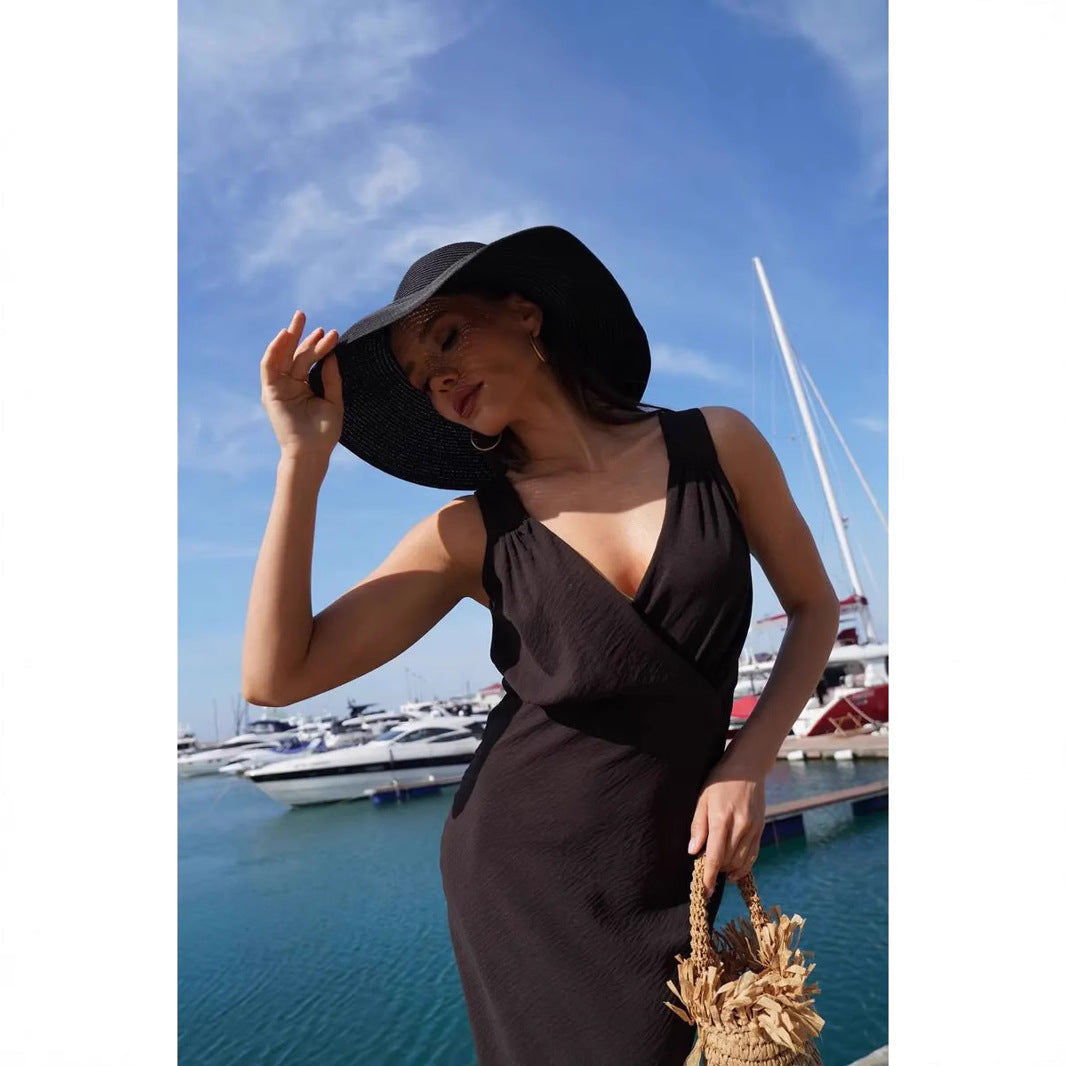 Damen Maxikleid mit schickem Wickeldesign und raffinierter Drapierung R&B