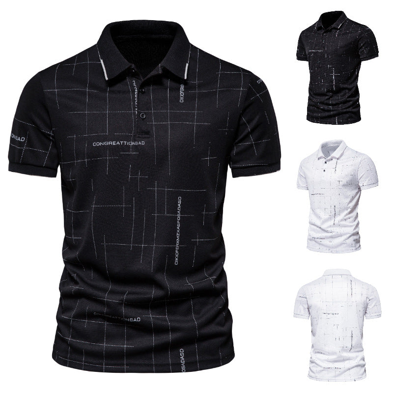Herren Polohemd mit modernem Schnitt und grafischem Muster