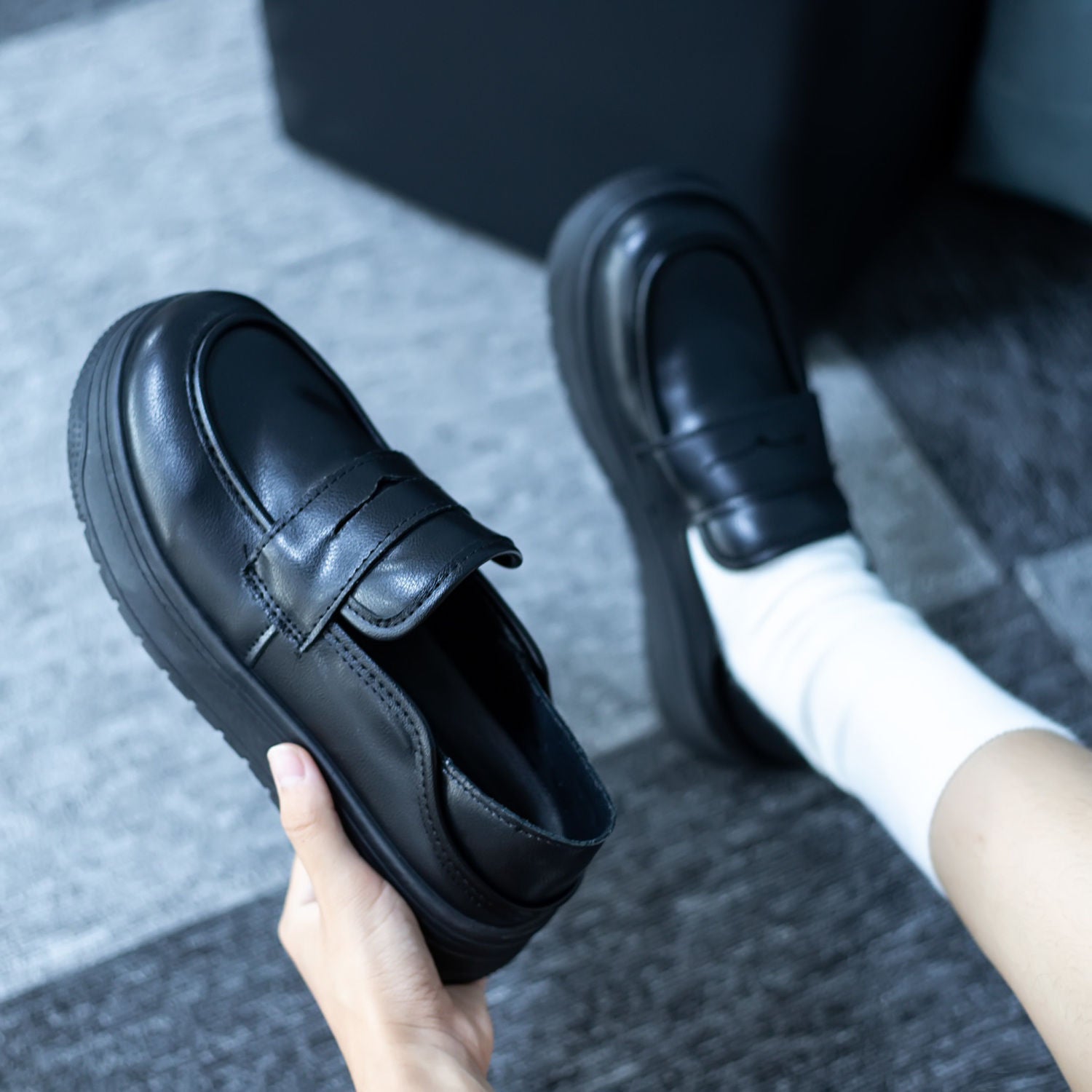 Damen Komfortable Loafers mit modischem Klettverschluss