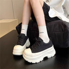 Damen High-Top Sneakers mit dicker Sohle und atmungsaktivem Obermaterial R&B