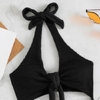 Damen Einteiler Badeanzug mit modernes Wickeldetail und figurbetontem Schnitt R&B