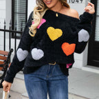 R&B | Strickpullover Mit Süßem Herzmuster
