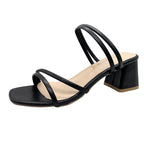 Damen Blockabsatz Sandalen mit modischem Riemendesign R&B
