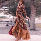 Damen Wickelkleid mit floralem Design und eleganten Ärmeln