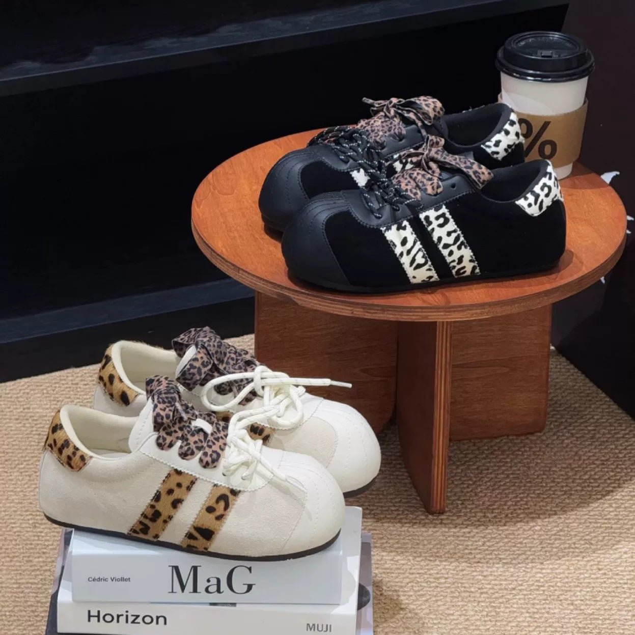 Damen Sneakers im trendigen Animal-Print Design von