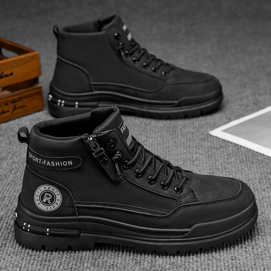 Damen High-Top Sneakers mit praktischem Reißverschluss und rutschfester Sohle R&B