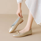 Damen Ballerinas mit elegantem Schleifendetail und komfortablem Fußbett