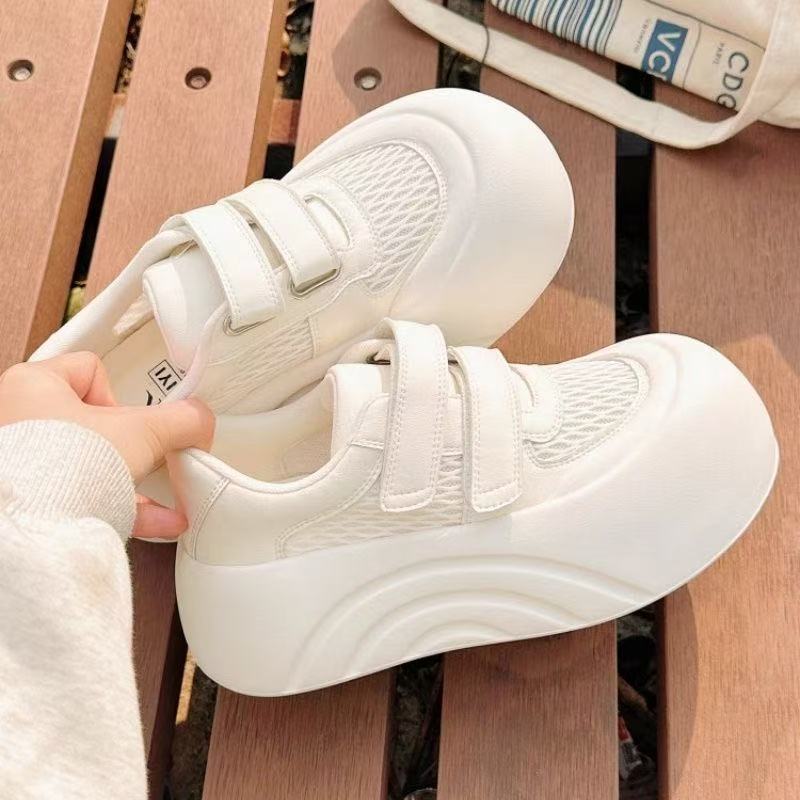 Damen Schnürsenkel Sneakers mit erhöhtem Plateau und atmungsaktiven Mesh-Einsätzen R&B