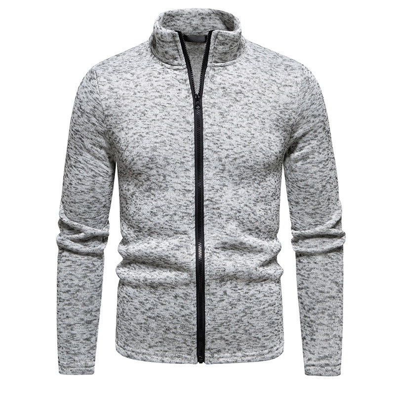 Herren Fleecejacke mit Stehkragen und durchgehendem Reißverschluss R&B