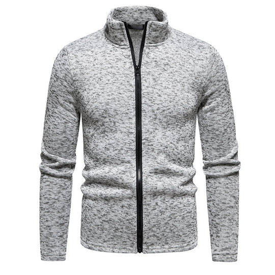 Herren Fleecejacke mit Stehkragen und durchgehendem Reißverschluss R&B