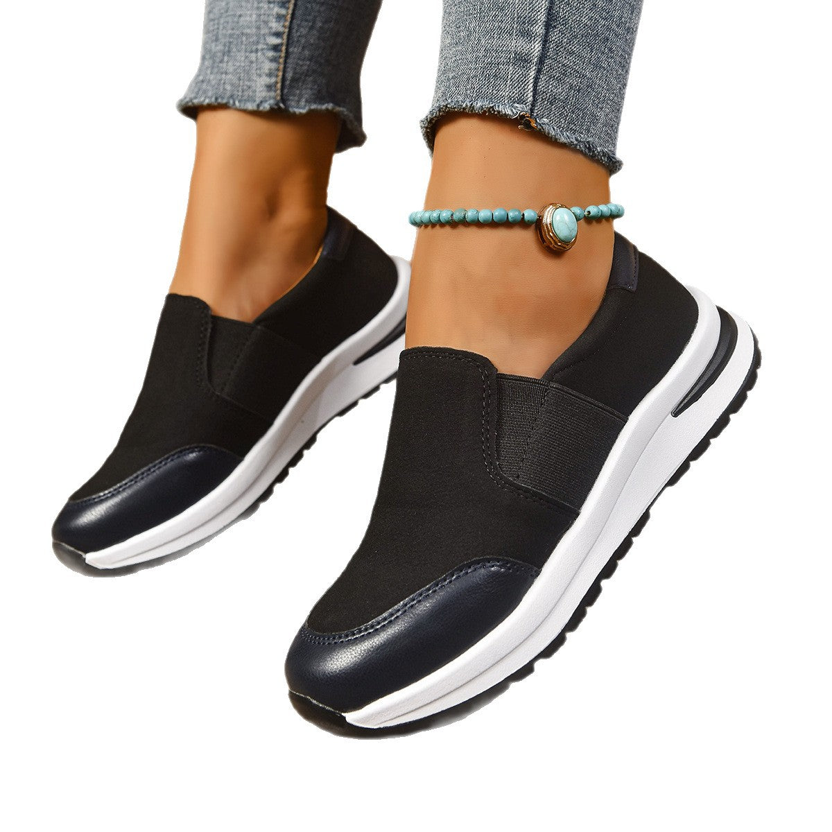 Damen Slip-On Sneakers mit vielseitigem Komfort und atmungsaktiver Struktur R&B