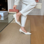 Damen Elegante Pumps mit geschmackvollem Schlangenlederdesign und stabilen Absatz R&B